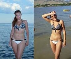 Pred a po chudnutí na melónovej diéte